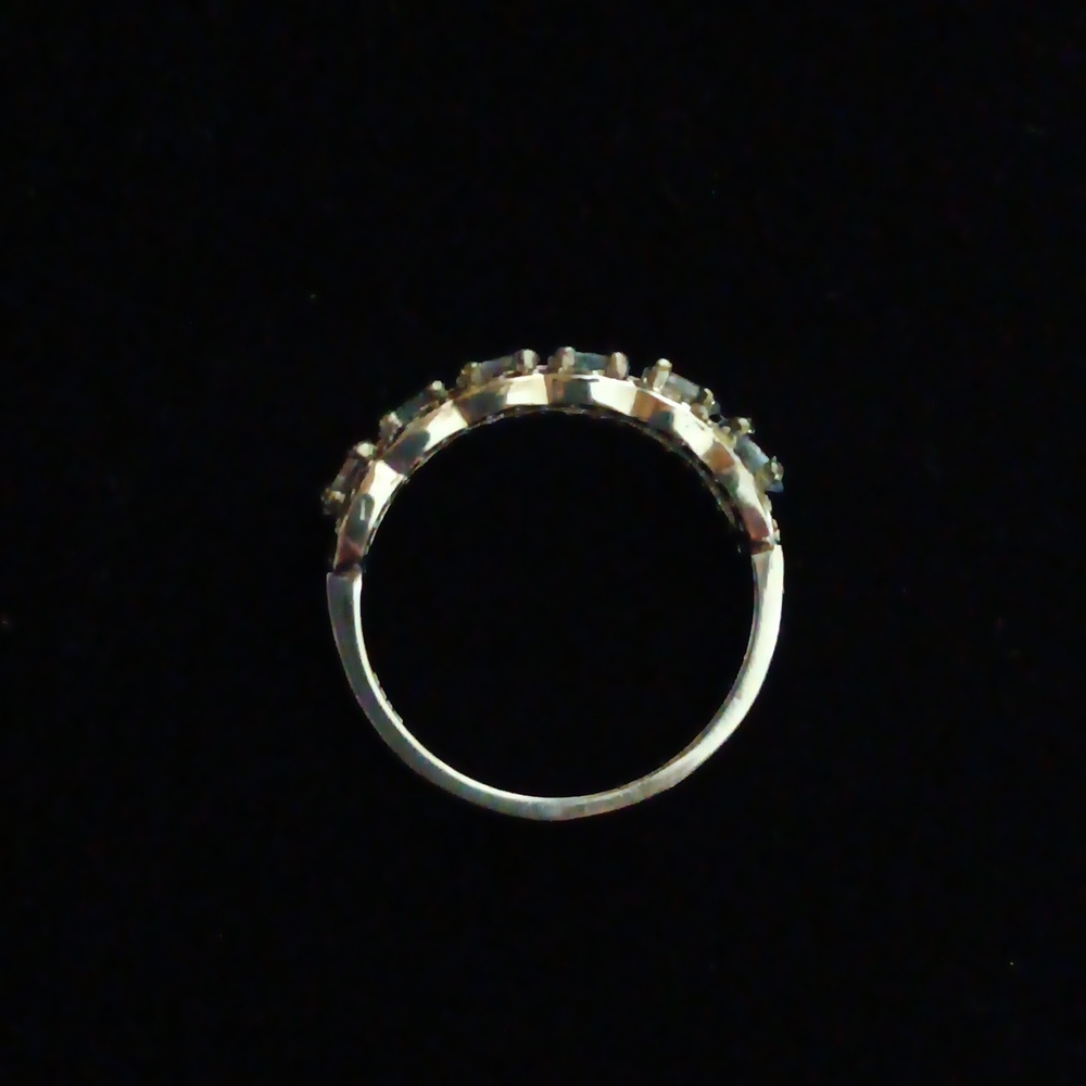 NEW SaphireTanzanite Eternity Ring Chanel Set Golden Saphires - Picture 5 of 9